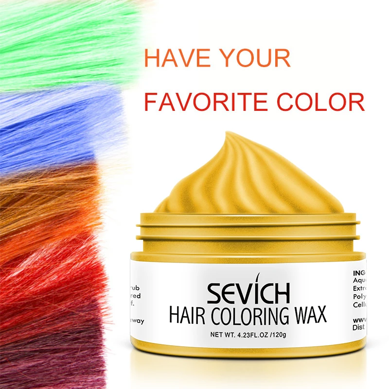 

Sevich 9 Colors Hair Wax Easy Washing Hair Color Wax Temporary Hair Color Clay Hair Styling One-Time DIY Dye Hair Coloring Mud