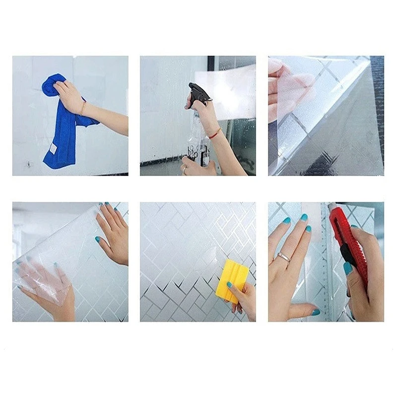 

5M/Roll Matte Window Film Stickers Glass Decorative UV Window Sticker Privacy Frosted Self Adhesive Film Window Decal for Glass