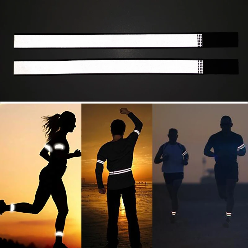 2 шт. светоотражающие повязки ремень для спорта на открытом воздухе ночной бег