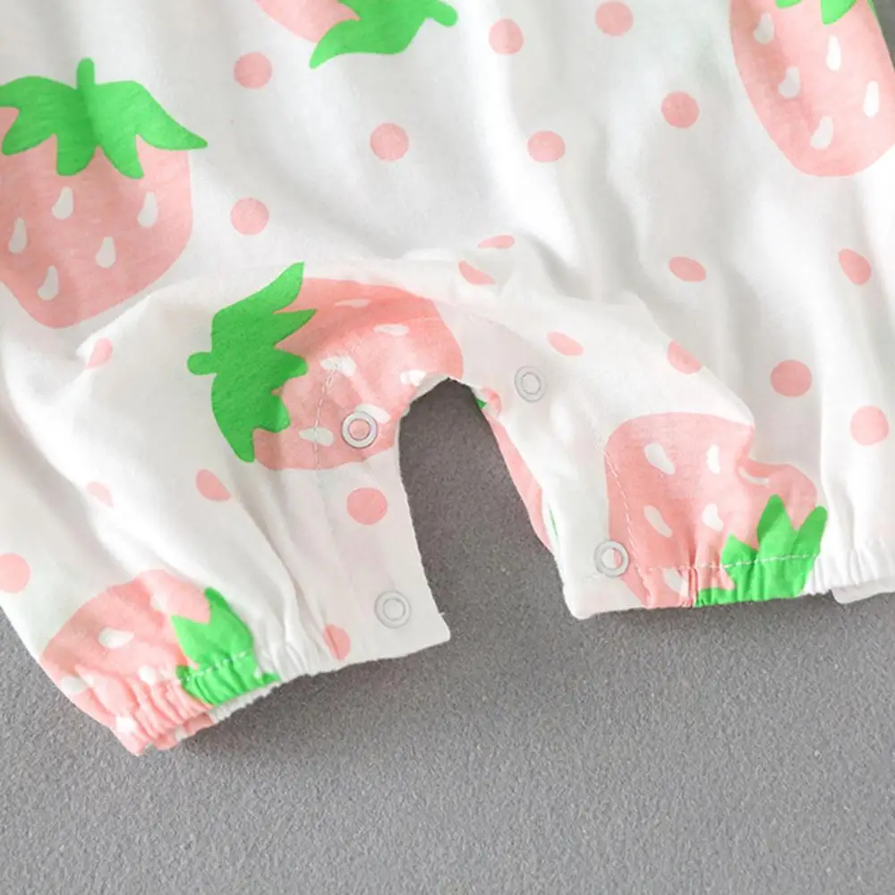 

Summer Baby Girls Cotton Fruits Short Sleeve Rompers