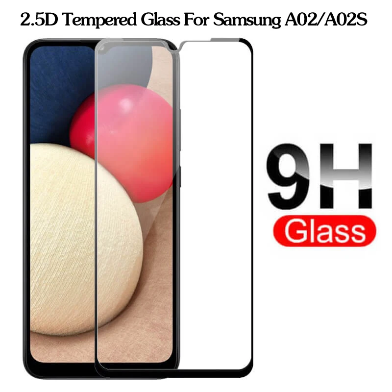 

Full Cover For Samsung Galaxy A02 Protective Glass On Samsun Galaxi A02 SM-A022F A 02 3D Tempered Glass Screen Protector Film 9H