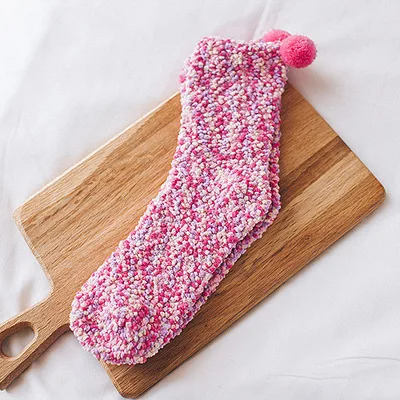 4 Kawaii/забавные носки в стиле Харадзюку; одежда для пола; аксессуары; цветные постельные носки для женщин и девочек; пушистые теплые зимние носки для детей; Рождественский подарок; meias - Цвет: 4