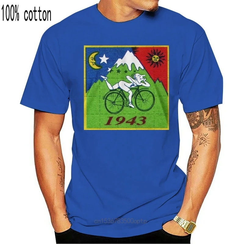 

New BICYCLE DAY BIKE TRIP LSD ACID T SHIRT DR ALBERT HOFMANN T-SHIRT ACID PARTY