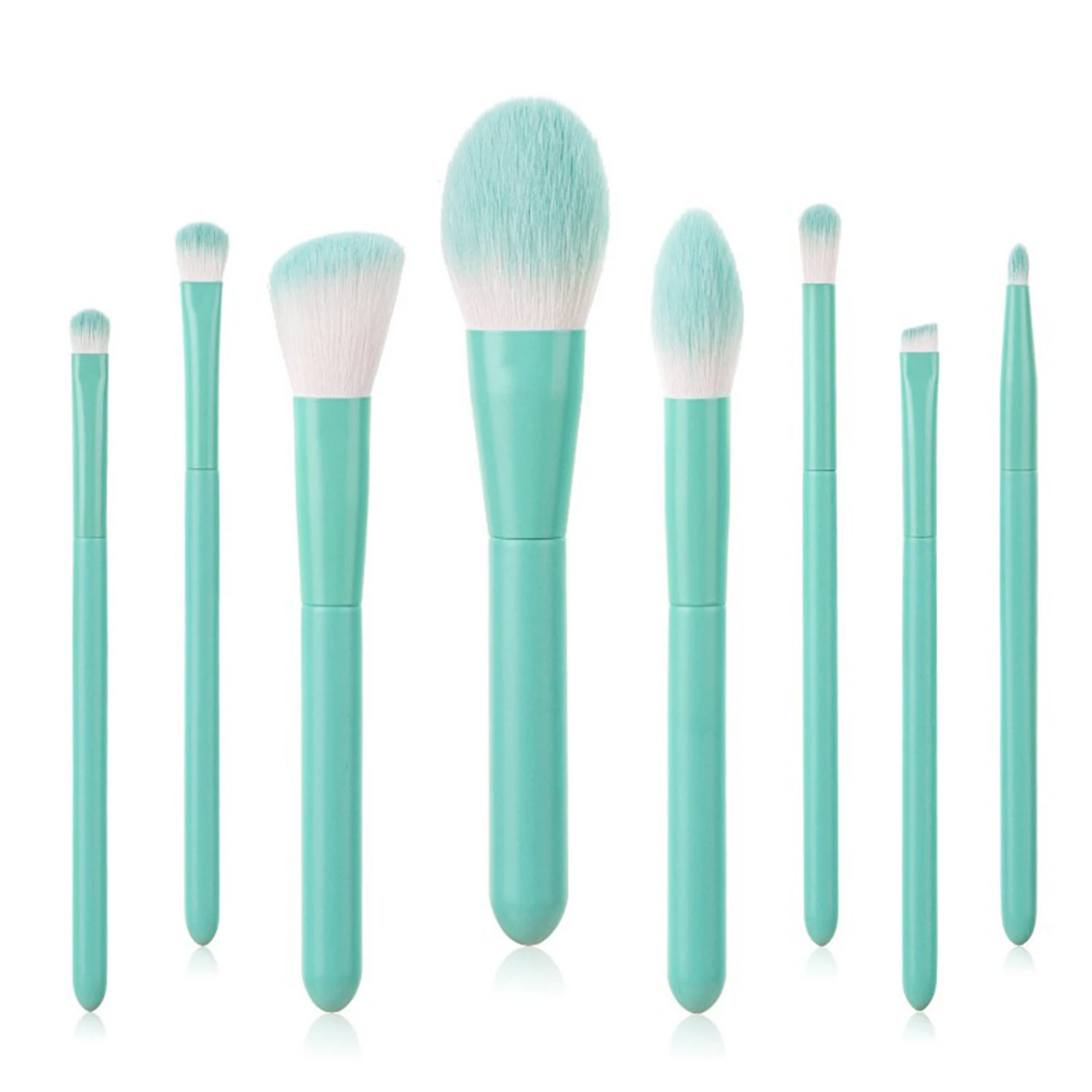 8 Pcs Colorful Makeup Brushes Set Eye Face Cosmetic Foundation Powder Blush Eyeshadow Kabuki Blending Makeup Brush Beauty Tool
