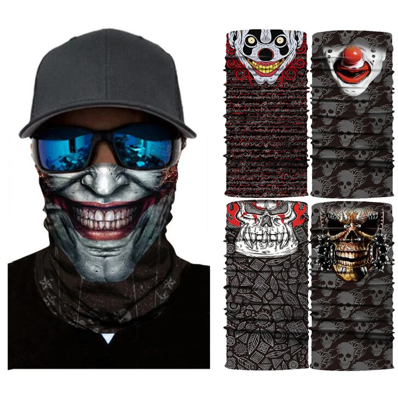 Модный спортивный волшебный шарф с принтом скелета платок бандана защита от пыли