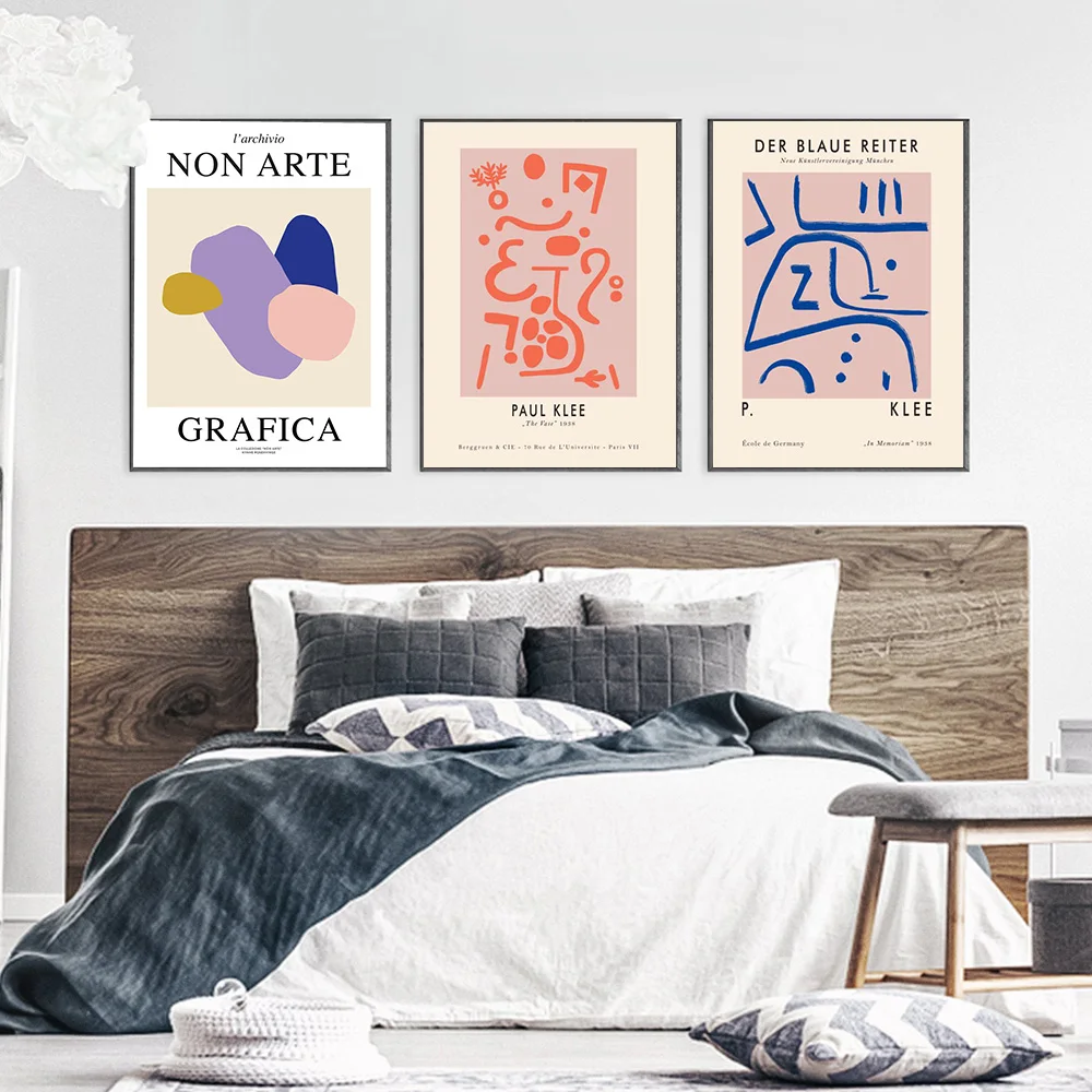 

Vintage Abstract Line Poster P. KleePrint Art Exhibition Poster Der Blaue Reiter Poster Wall Art Home Decor