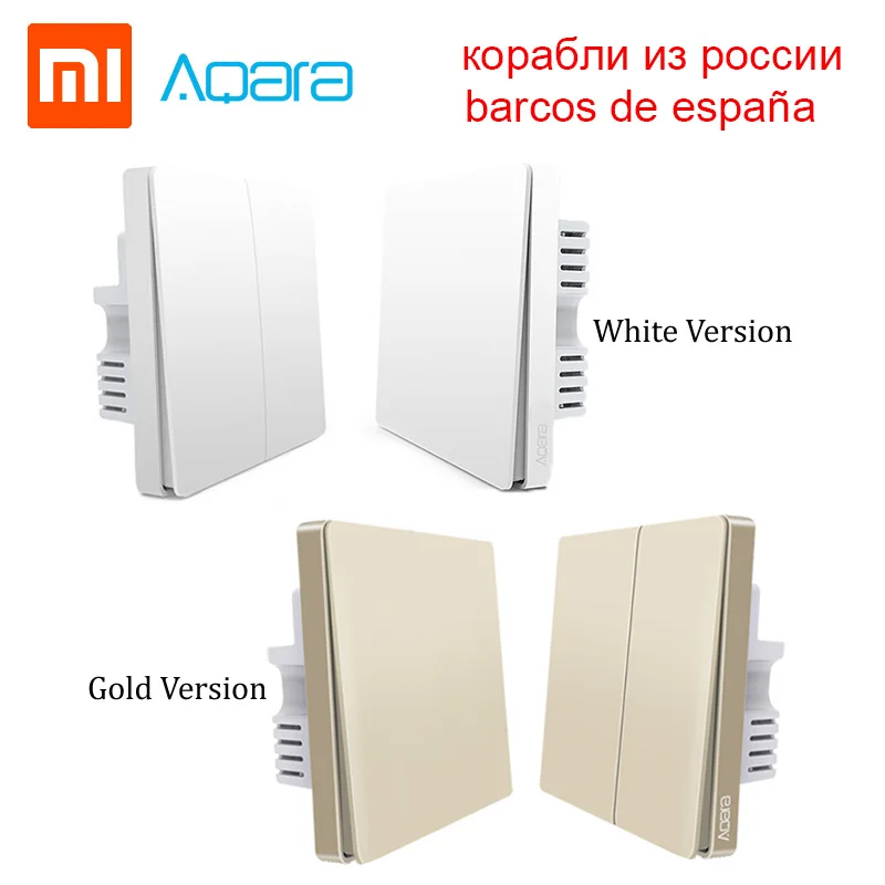 Настенный выключатель Xiao mi Aqara, умный светильник ZigBee, настенный переключатель, нулевая линия, пожарный провод, пульт дистанционного управления, беспроводной ключ mi Home, беспроводное реле