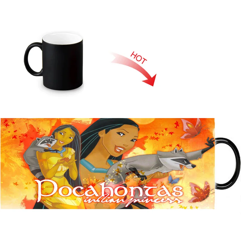 Керамические кофейные кружки на заказ чашка Покахонтас с молочным чаем