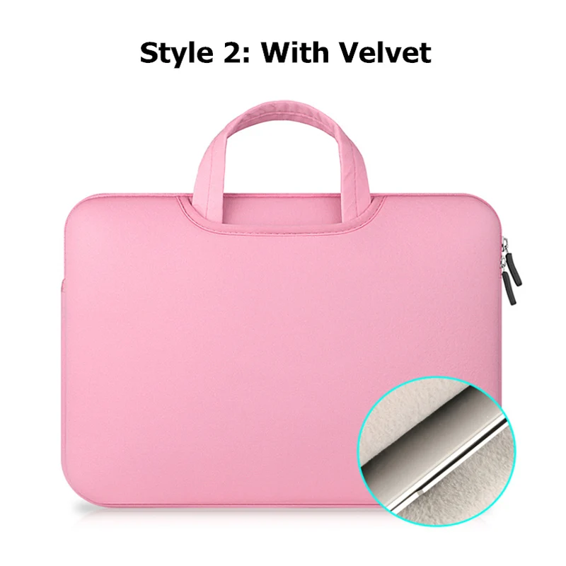 Pink with Velvet BinFul сумка для ноутбука 11 12 13 14 15 15,6 чехол для Dell lenovo hp samsung Asus Toshiba Surface Pro Ultrabook notebook - Цвет: Pink with Velvet
