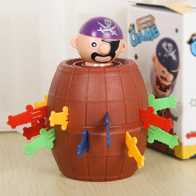 Новинка забавная Пиратская игра игрушка с бочкой на удачу прыгающие пираты ведро