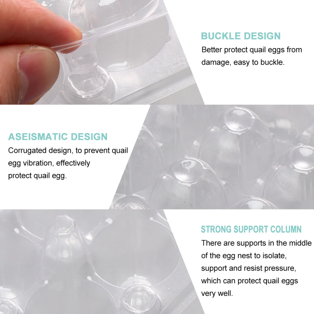 

12 Pcs 24 Grids Egg Flat Quail Egg Storage Box Egg Carrier Packaging Box