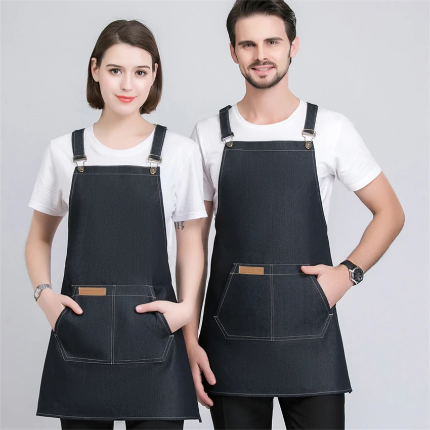 1 шт. фартук для кухни и ресторана джинсовый нагрудник шеф повара