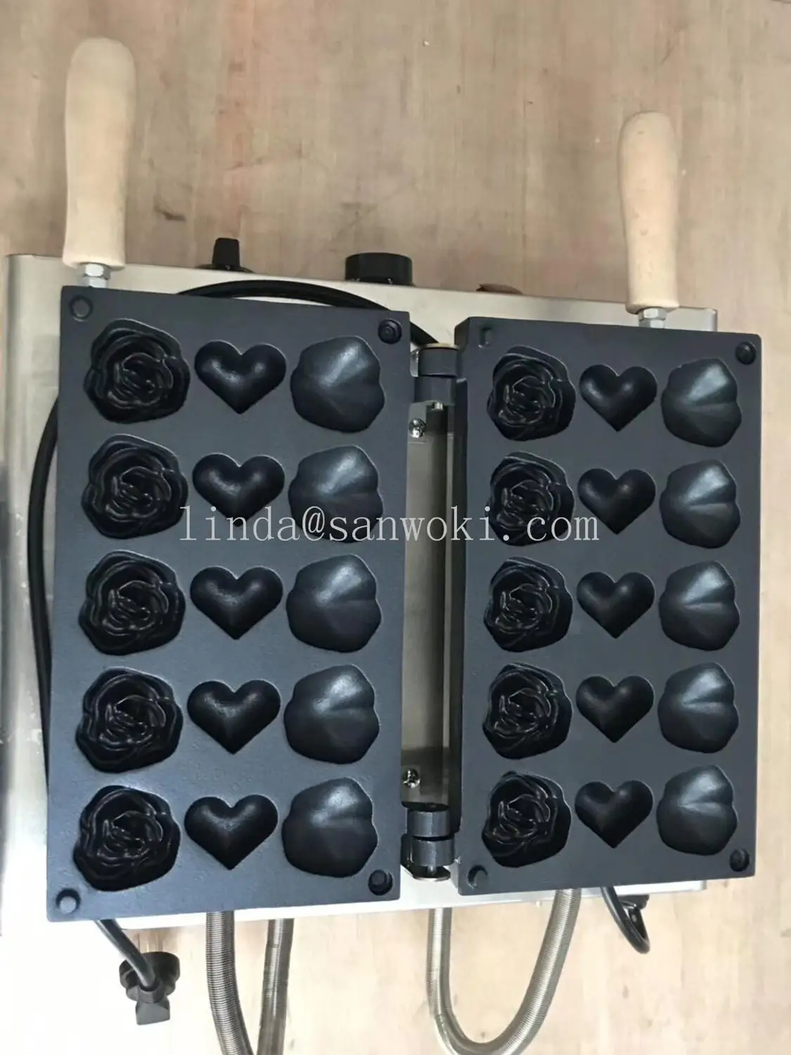 Электрическая вафельница в форме розы сердца с рисунком вафельница|Вафельницы и