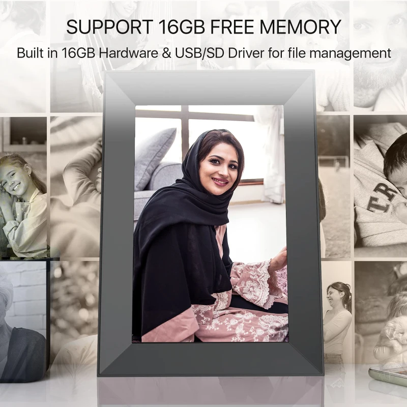 

8inch HD Tuya WiFi Digital Photo Frame1280x800 LED Electronic Photo Album Picture Music Video Player Remote Control Function