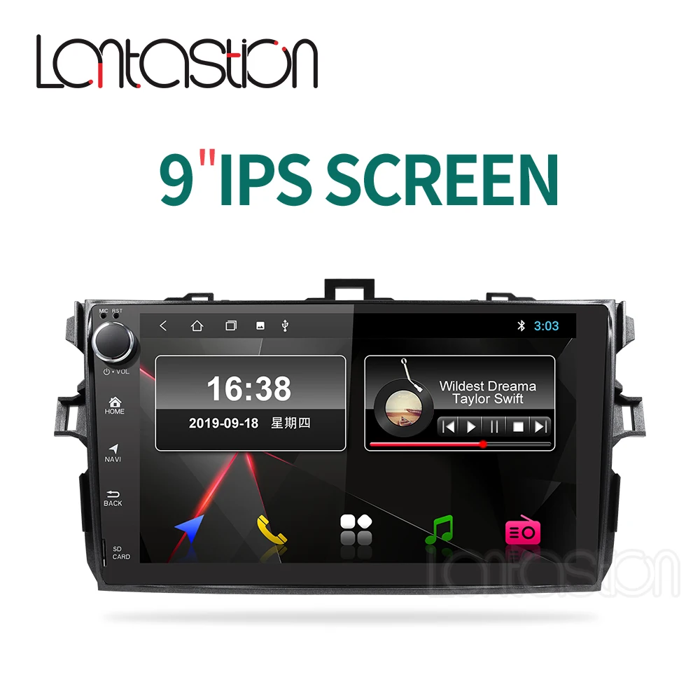 Android 9 0 32G DSP автомобильный dvd gps навигация для Toyota corolla 2007 2008 2009 2010 2011 Автомобильный