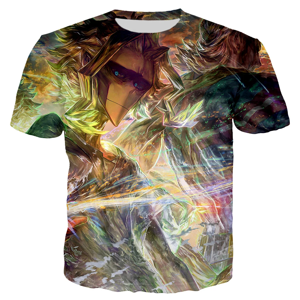 Аниме My Hero academic футболка с 3D принтом модная мужская одежда Harajuku женская уличная