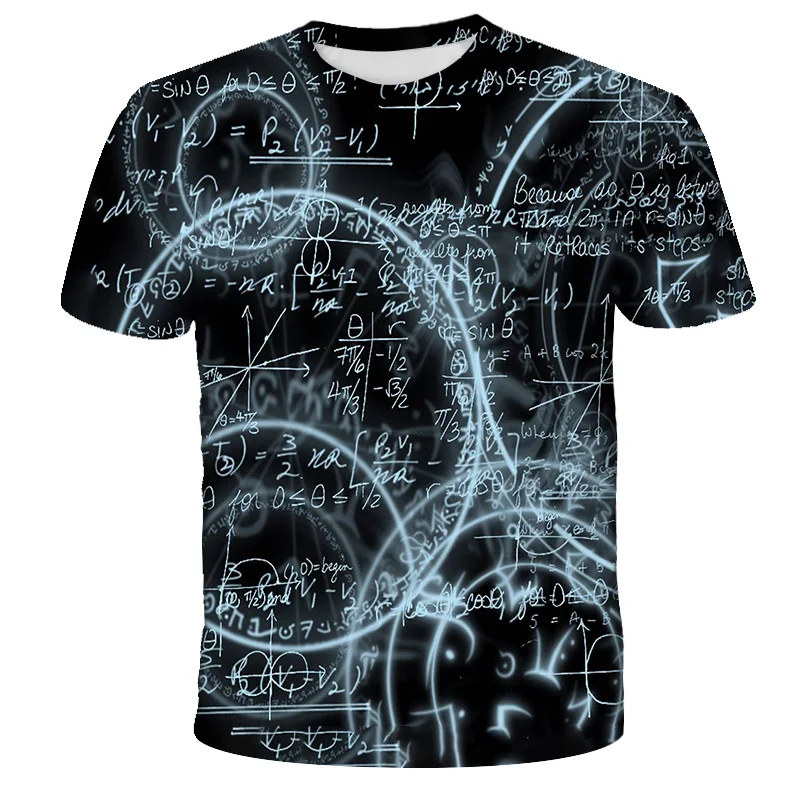 

New Mathematical Physics T Shirt Novelty Pattern Boys Girl Printing Summer Short Sleeve Casual Shirt Children's Top Best Sellers