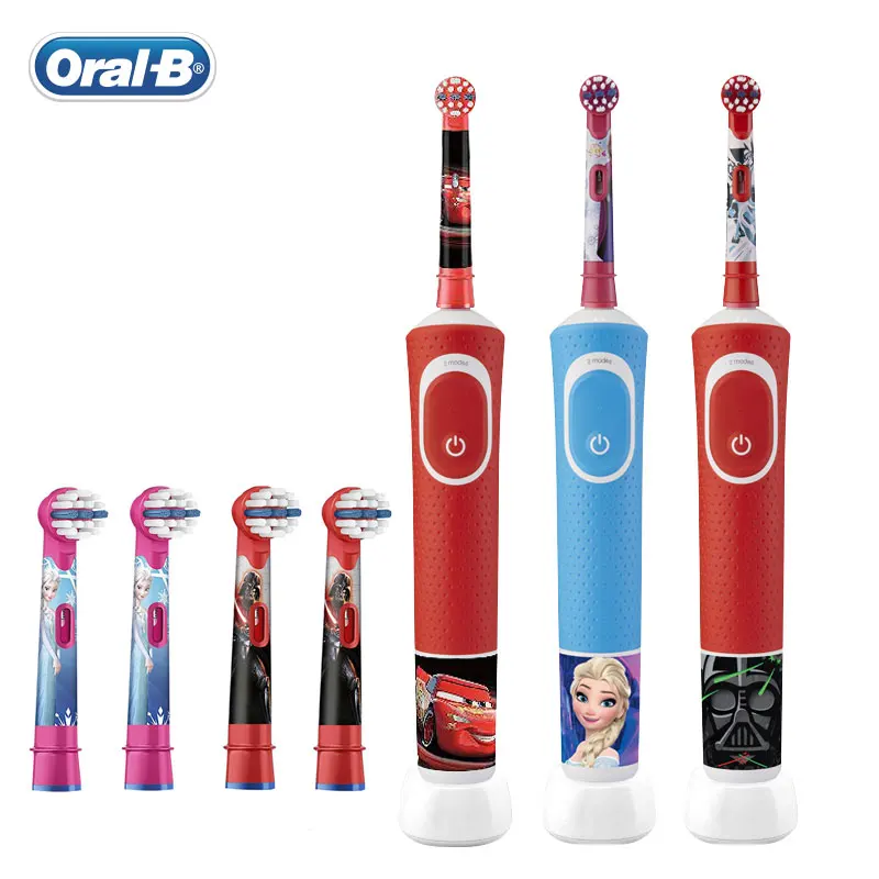 Oral B Kids Electric Toothbrush Replacement Brush Heads Gum Care Soft Bristles Inductive Charging Tooth brush for Children | Бытовая