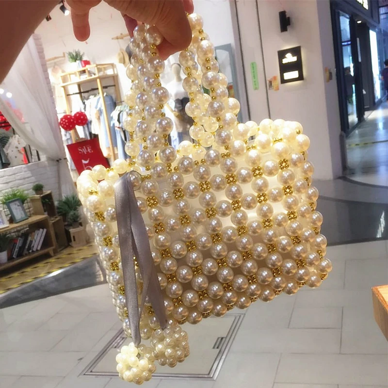 Новый известный бренд дизайн ручной работы сумка из бисера плетеная Сумка с