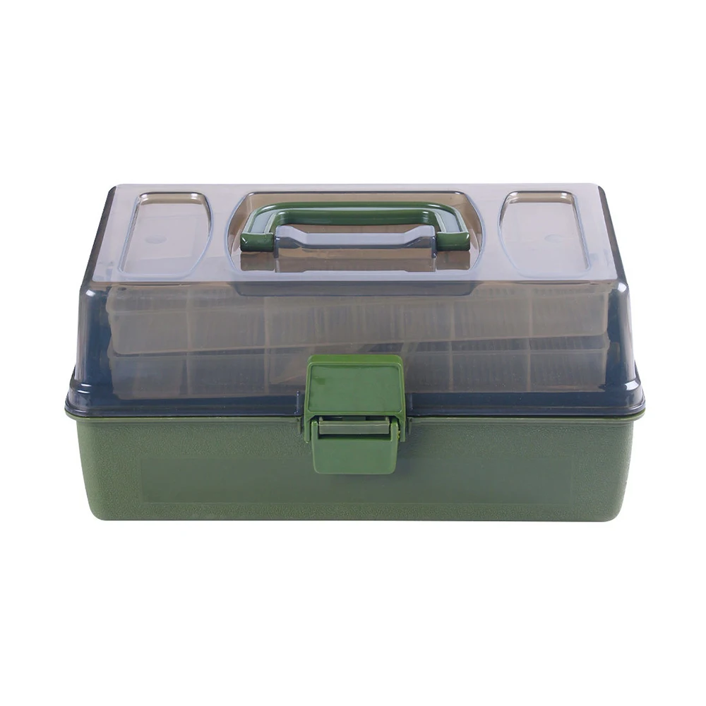 

1pcs Fishing Box Portable 3 Layer Fishing Tackle Storage Case for Fish Lures Sinkers Swivels Floats Hooks Line Accessories