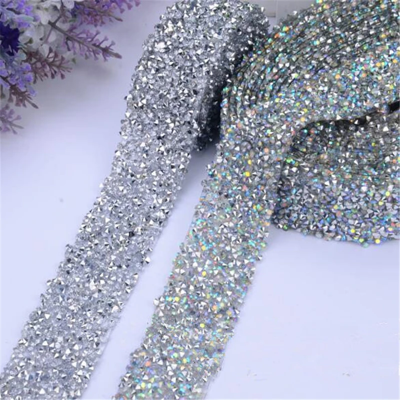 5 ярдов стразы аппликация Хрустальный пояс для подружки невесты s мотивы лента