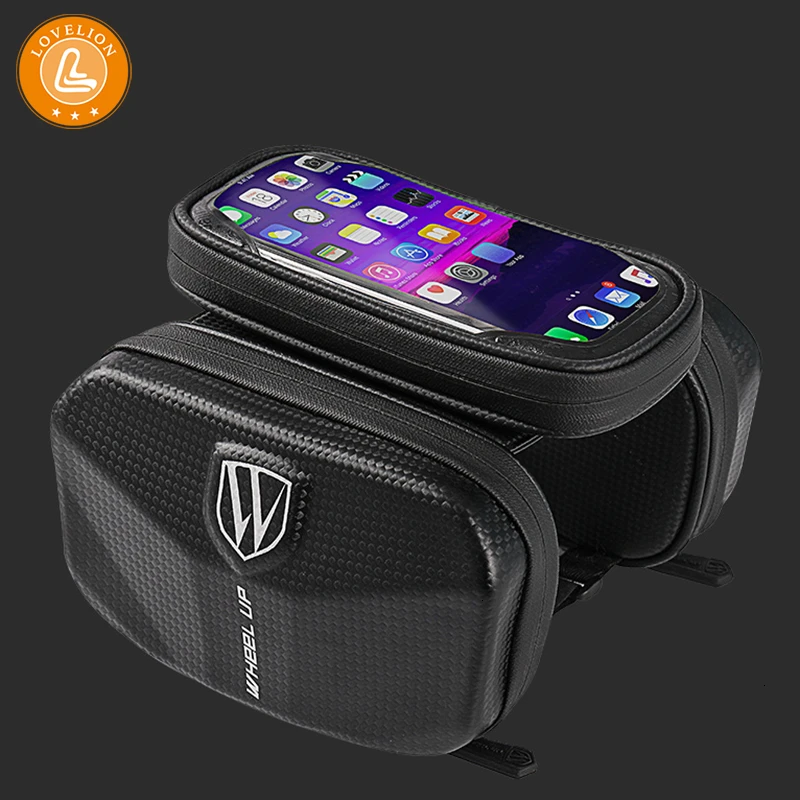 

LOVELION Cycling Bicycle Head Tube Handlebar Cell Mobile Phone Bag Holder Case Pannier Waterproof Touchscreen Polyester Bike
