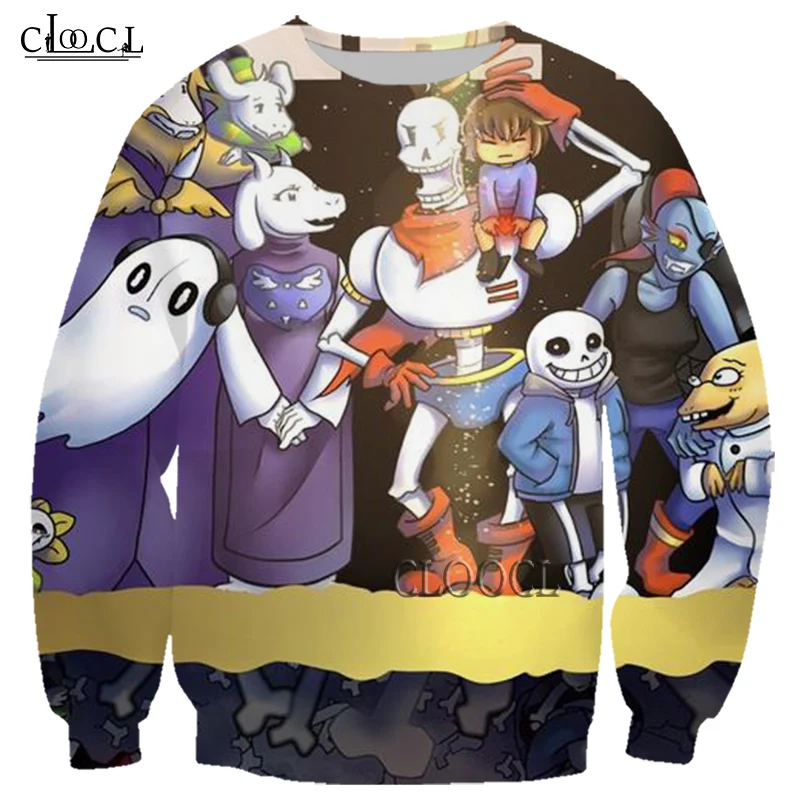 

HX Newest Popular Game Undertale 3D Print Men Women Sweatshirt Fashion Hip Hop Long Sleeve Harajuku Wild Tops Drop Shipping