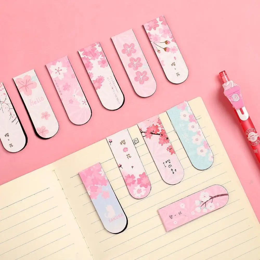 

JIANWU 6pcs/set Cute Cartoon magnet bookmark life fresh bookmark creative magnetic Bookmarks For Books kawaii School supplies