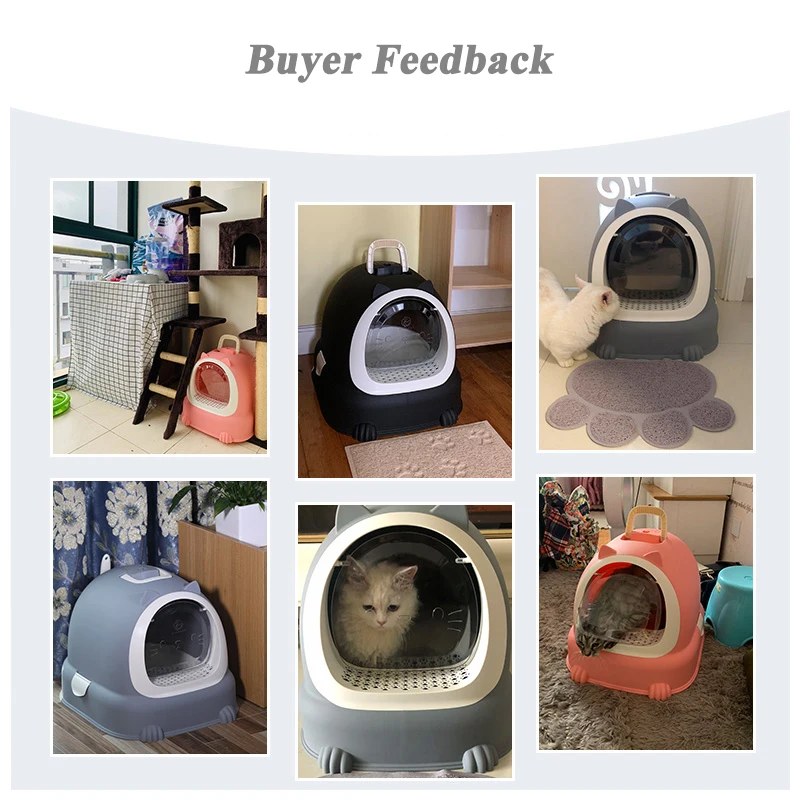 

Pets Bingo Large Cat Litter Box Fully Enclosed Deodorant Pet Toilet Splash-proof Large Capacity Drawer Type Cat Litter Tray