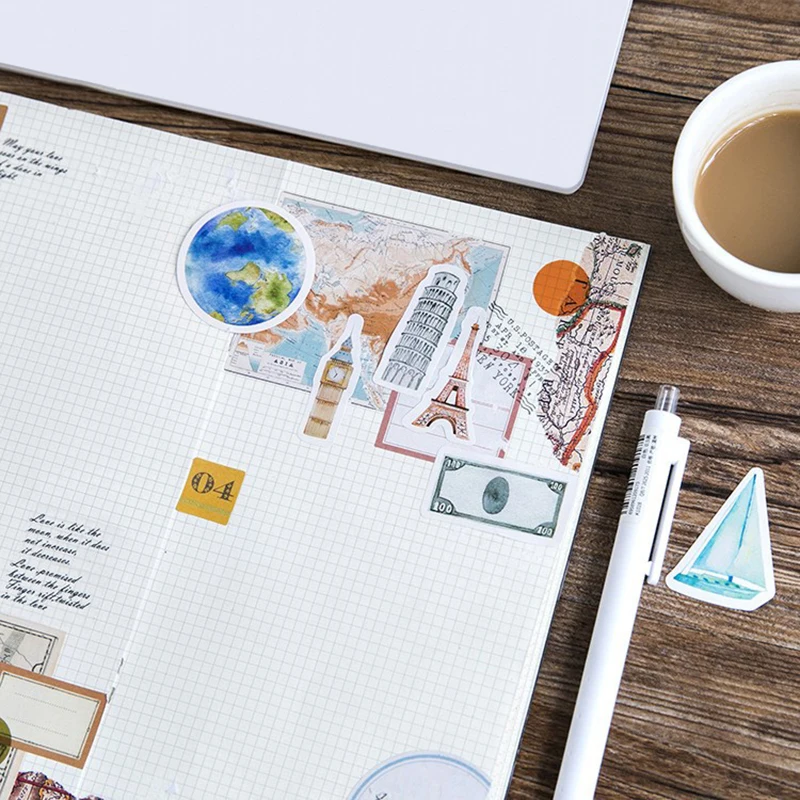 

One Person Travel Decorative Stickers Adhesive Stickers DIY Decoration Diary Stationery Stickers Children Gift