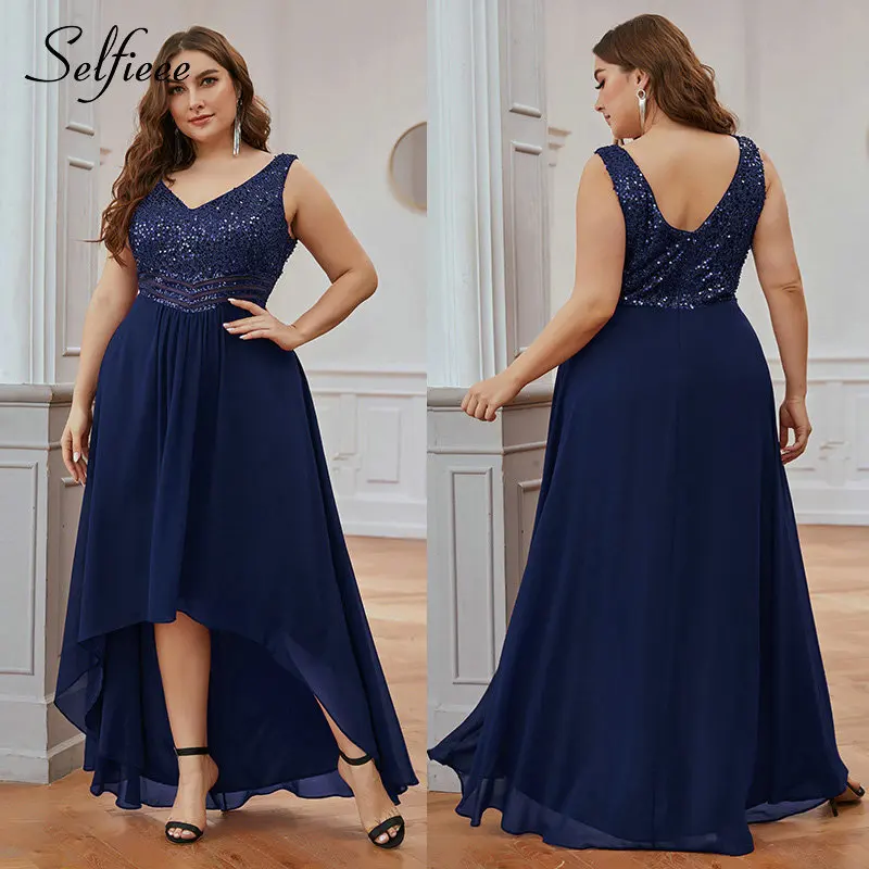 Платье с блестками размера плюс ТРАПЕЦИЕВИДНОЕ ПЛАТЬЕ Макси без рукавов v