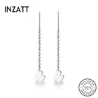 Женские серьги-подвески INZATT, из настоящего серебра 925 пробы, с кисточками и клевером, изящная вечервечерние бижутерия, аксессуары в минималистическом стиле