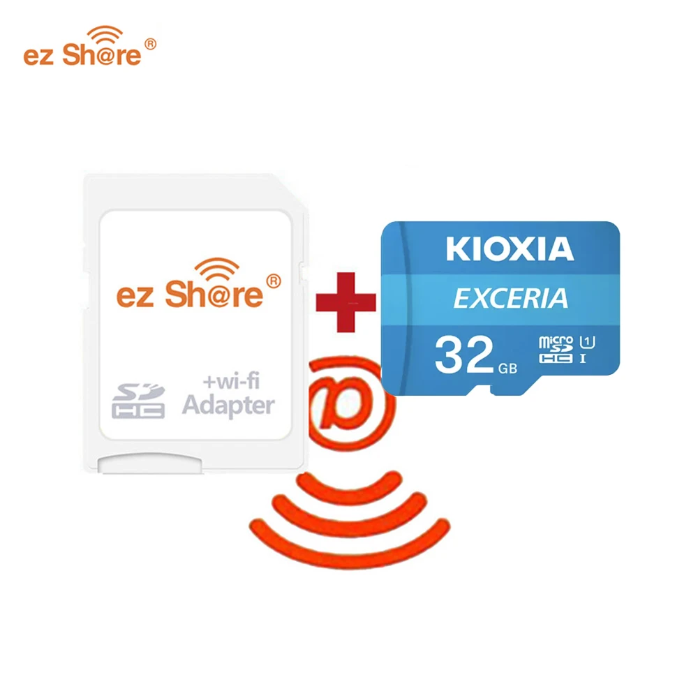 Ezshare Беспроводной Wi Fi адаптер KIOXIA Micro SD карта C10 16 ГБ 32 64 128 256 Гб памяти UHS I TF для