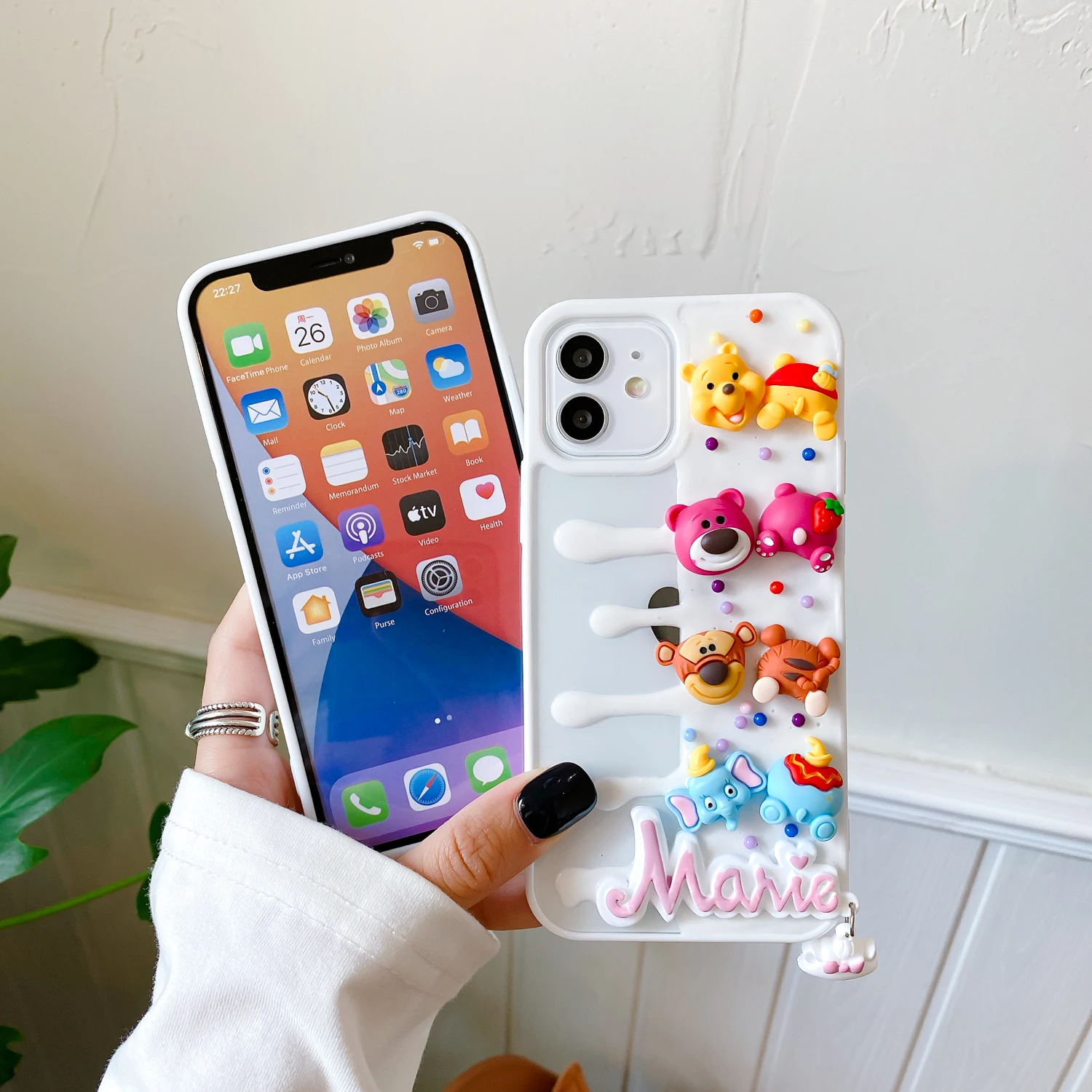 three dimensional creative cream animal iphone 13 12 11 pro max mini x xr xs max 8 7 plus glue phone case free global shipping