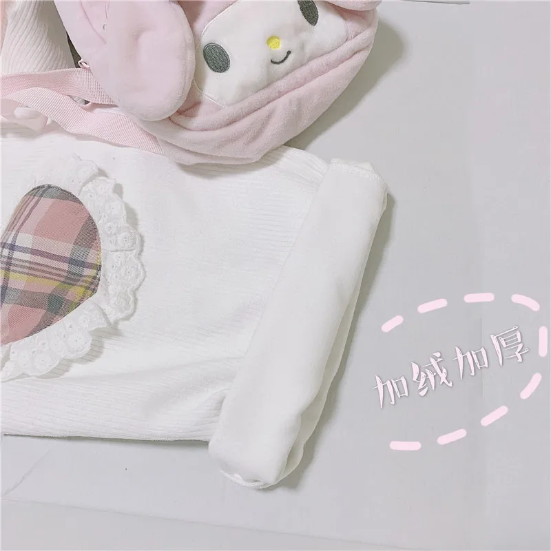 

Harajuku Women pants Wild Cute Soft sister Casual Corduroy Kawaii Straight Pants Love Heart Patch Loose Pants