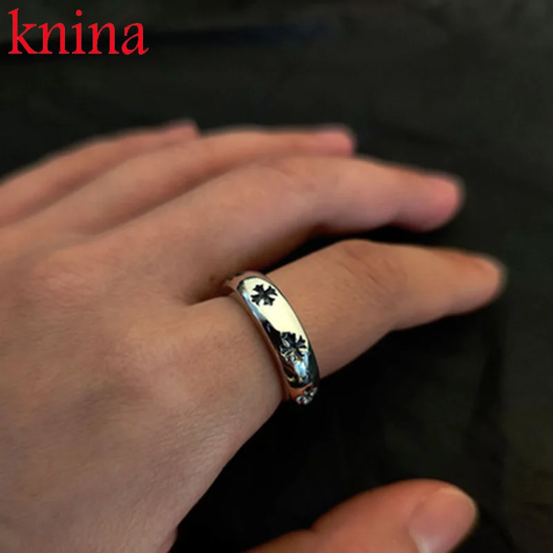 

Beautiful S925 pure silver ring cross Chro Hear ms fashion hip-hop religious ring male lovers to buddhist monastic discipline