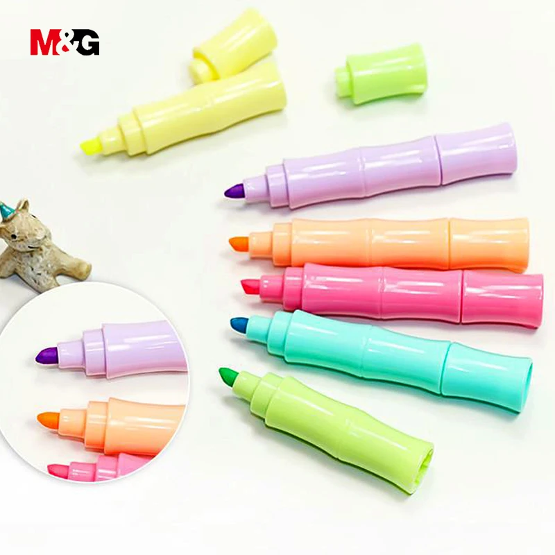 M &amp G 6 шт. мини-маркеры kawaii для школы милые брендовые цветные невидимые маркеры
