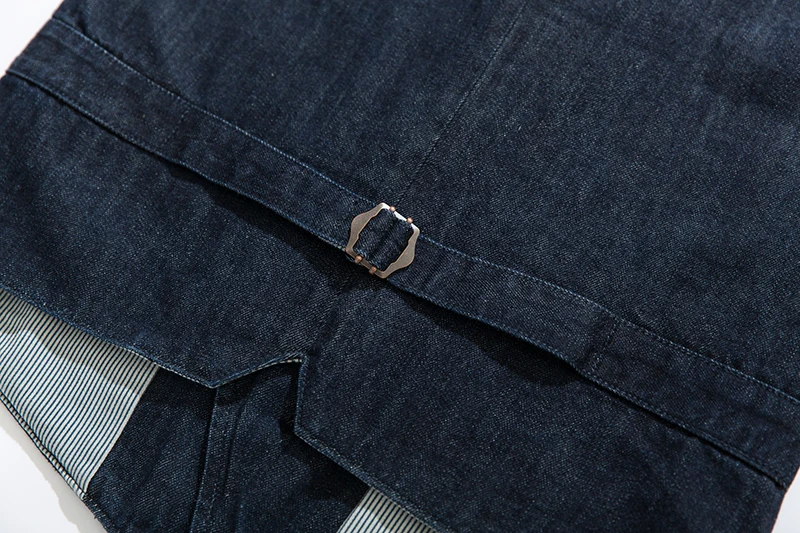 Модный облегающий мужской джинсовый жилет без рукавов с V образным вырезом для