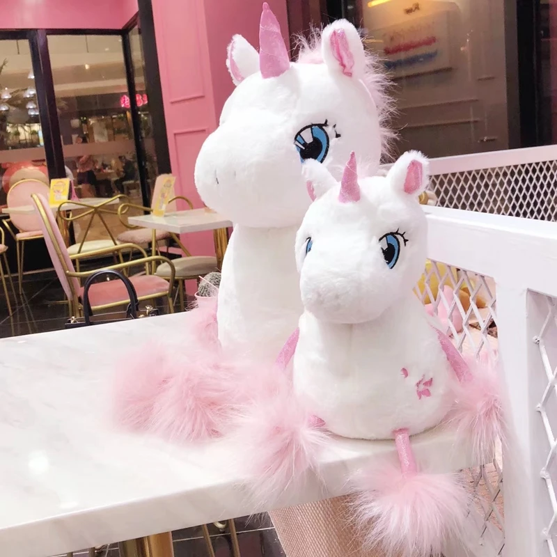 

High Quality Cuddy 35/60cm Cartoon unicorn plush toys pink doll children gift toy kawaii sakura unicorn toy