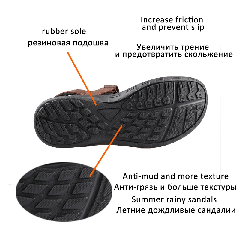 GRITION/мужские пляжные сандалии; Летние уличные сандалии на плоской подошве; легкие кроссовки с открытым носком; быстросохнущая Нескользящая удобная обувь; большие размеры