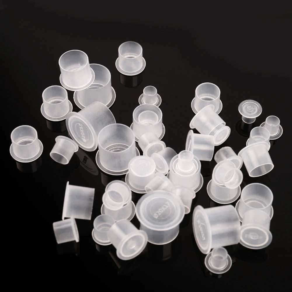 1000 шт. пластиковые прозрачные колпачки для пигмента тату|Аксессуары татуажа| |