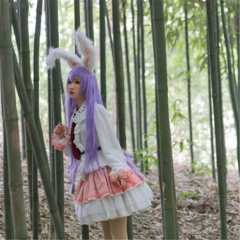 Косплей-костюм женский из Аниме Touhou Project Reisen Udongein Inaba с кроличьей юбкой