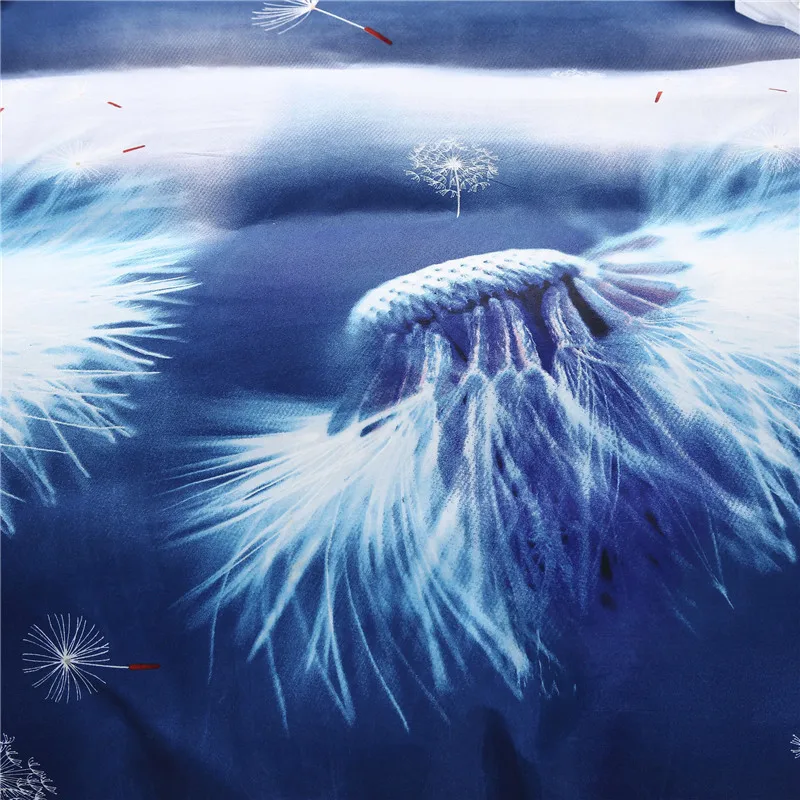 Комплект постельного белья из 3 предметов с цветочным принтом и