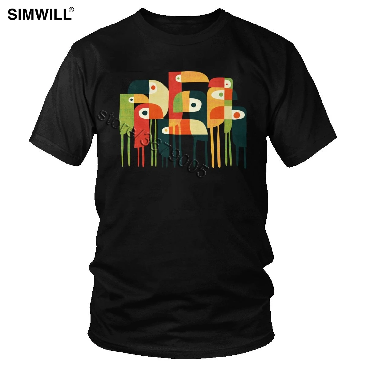 Футболка мужская хлопковая с коротким рукавом модная винтажная семейная рубашка