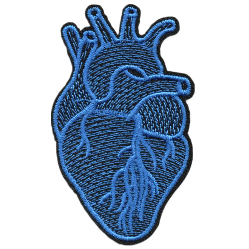 Большие байкерские нашивки в стиле панк с изображением черепа сердца дешевые 3D