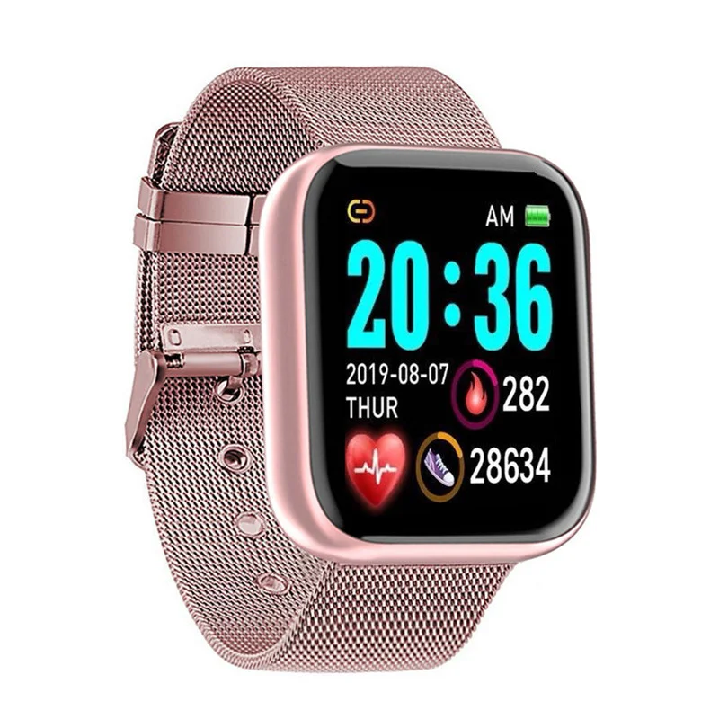 

Stainless Steel Fitness Tracker Men SmartWatch 2021 Heart Rate Sports Smart watch Women wrist Watches
