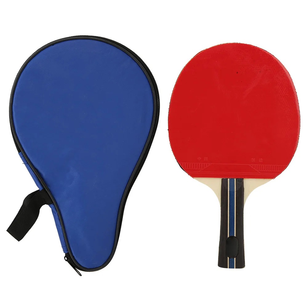 

REGAIL Adult Teenager Single Table Tennis Bats Racket Training Practicing with Storage Bag(8018 blue bag )