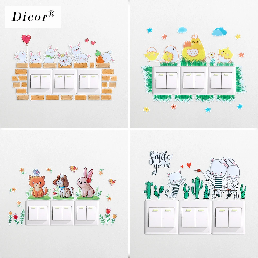 3D животное Единорог Фламинго чехол мультяшный декор комнаты настенный