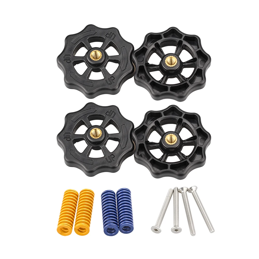 

3D Printer Parts Heated Bed Spring Leveling Kit Adjustment Nut+Springs+ Screw Heatbed Kit For CR-10 Ender 3 MK3 hotbed