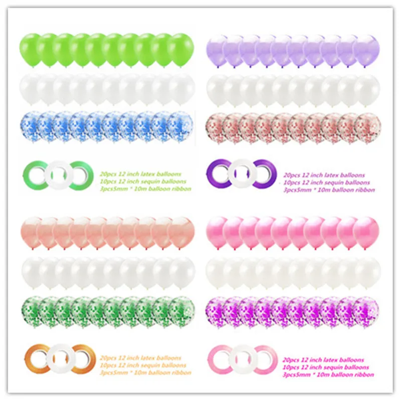 30 шт 12 дюймов набор конфетти из розового золота гелиевый воздушный шар детский